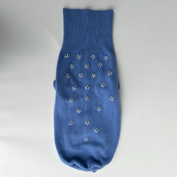 Dickens Closet Periwinkle Blue Embroidered Turtleneck Dog Sweater Medium - Picture 5 of 6